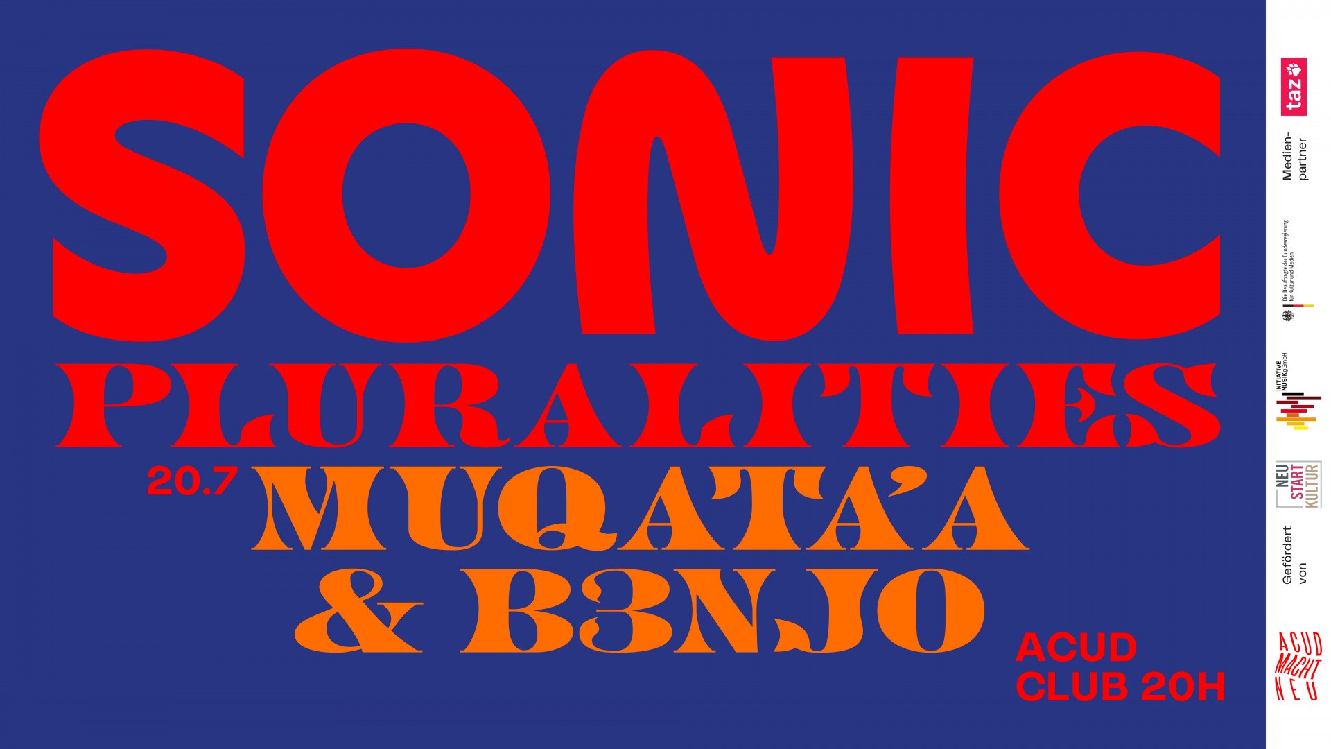 Sonic Pluralities: Muqata'a & B3NJO | ACUD MACHT NEU